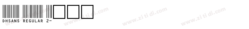 DHSans Regular 2字体转换